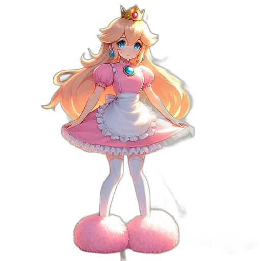 dress, crown, staff, weapon transparent PNG cut-out