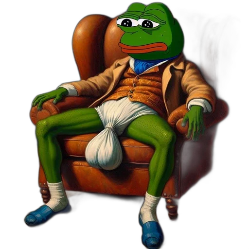 jacket, furniture, melancholic, frog transparent PNG cut-out