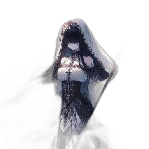 dress, mask, sword, creature transparent PNG cut-out