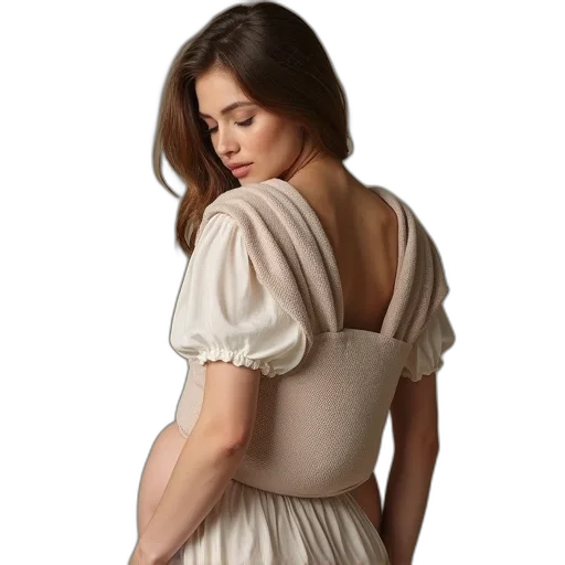 dress, photorealistic, earth tones, ergon transparent PNG cut-out