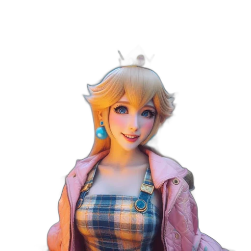 jacket, dress, crown, 3d render transparent PNG cut-out
