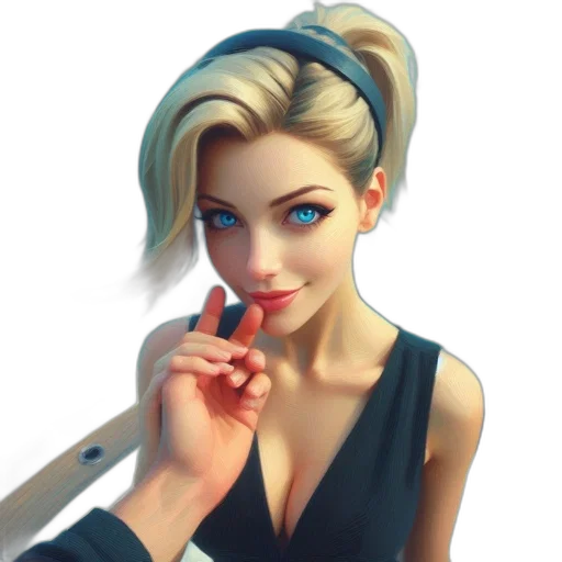 face, staff, dress, jewelry transparent PNG cut-out