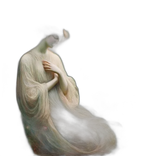 hair, dress, creature, mask transparent PNG cut-out