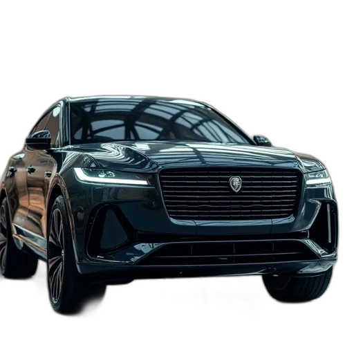 car, 3d render, photorealistic, jaguar transparent PNG cut-out