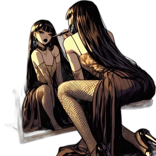 dress, comic book art, concept art, fantasy art transparent PNG cut-out