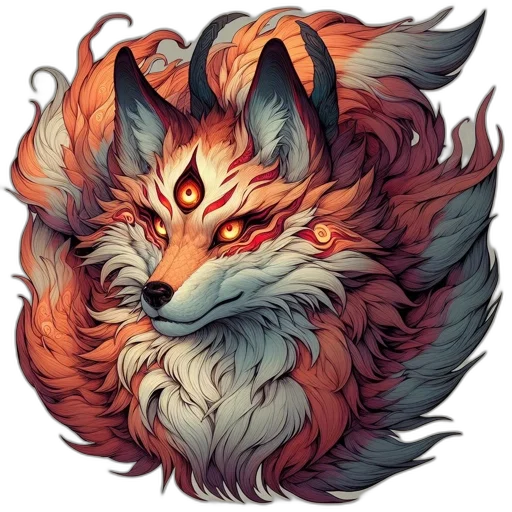 dragon, staff, creature, mask transparent PNG cut-out