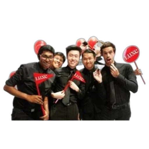 staff, group, men, black transparent PNG cut-out