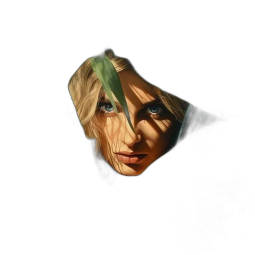 face, mask, hair, flower transparent PNG cut-out