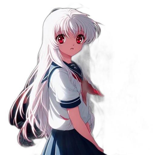 staff, hair, dress, face transparent PNG cut-out