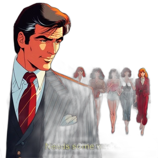 jacket, comic book art, concept art, pixel art transparent PNG cut-out