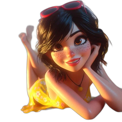 dress, face, jewelry, concept art transparent PNG cut-out
