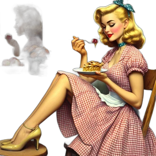 food, dress, concept art, photorealistic transparent PNG cut-out