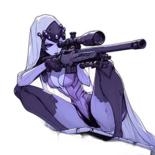 weapon, robot, concept art, cyberpunk transparent PNG cut-out