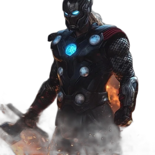 robot, mask, staff, weapon transparent PNG cut-out