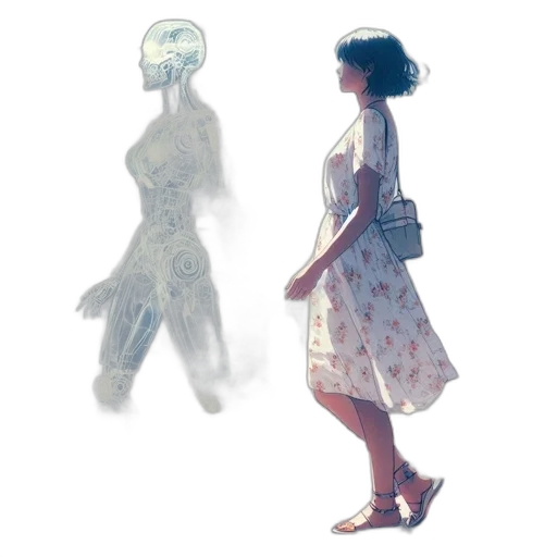 dress, robot, mask, creature transparent PNG cut-out