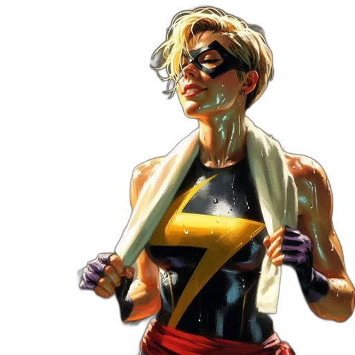comic book art, concept art, golden, woman transparent PNG cut-out
