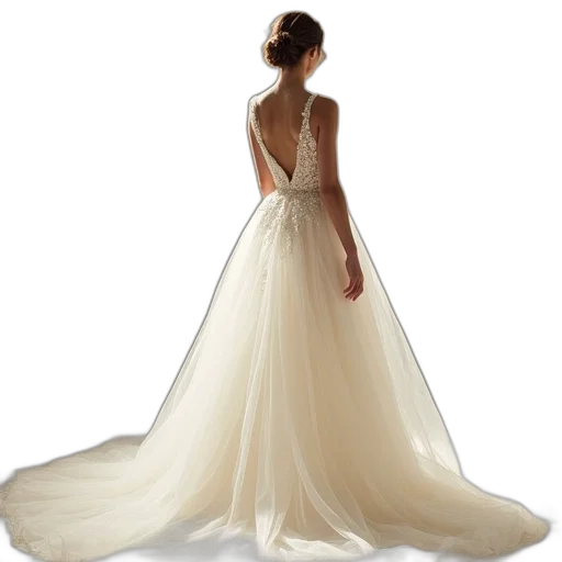 dress, person, wedding, made transparent PNG cut-out