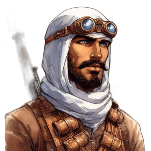 face, staff, jacket, weapon transparent PNG cut-out