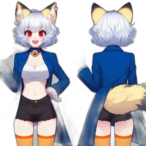 jacket, staff, dress, creature transparent PNG cut-out