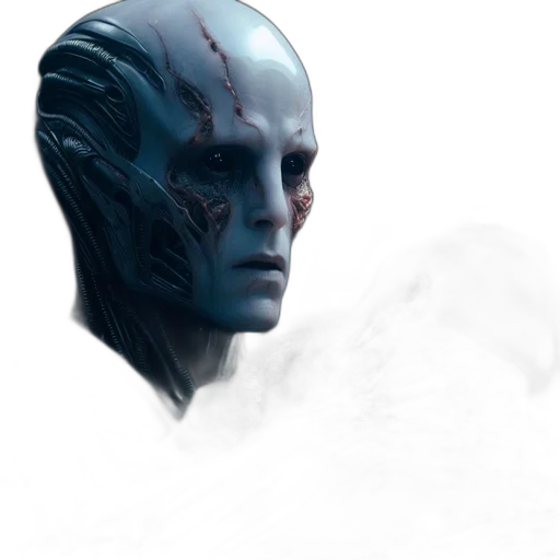 face, mask, creature, robot transparent PNG cut-out