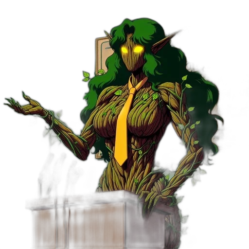 robot, creature, tree, concept art transparent PNG cut-out