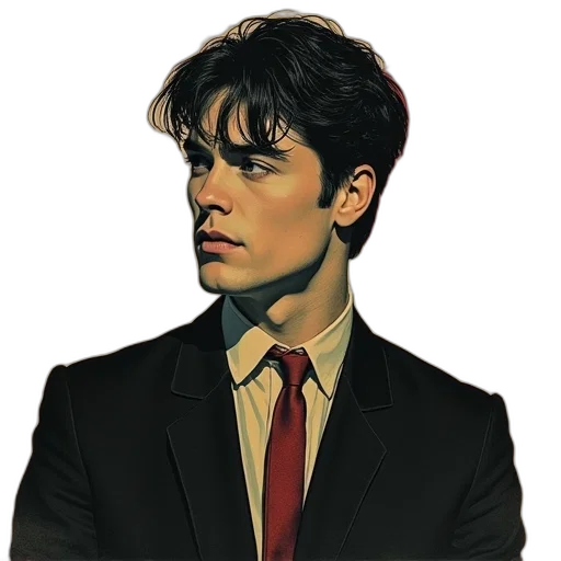 jacket, face, staff, robot transparent PNG cut-out