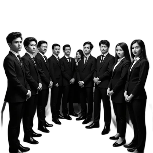 staff, jacket, 3d render, black transparent PNG cut-out