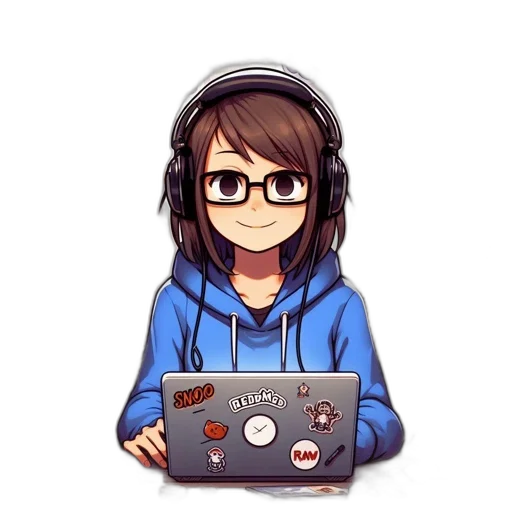 staff, pixel art, anime, cartoon transparent PNG cut-out