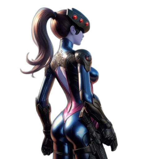 robot, dress, weapon, staff transparent PNG cut-out