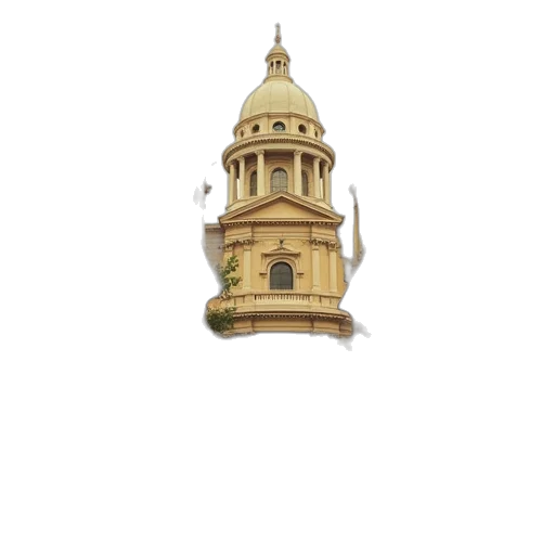 building, crown, hat, staff transparent PNG cut-out