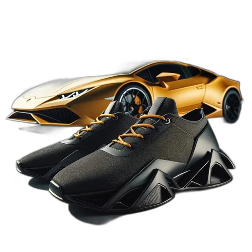 shoes, car, 3d render, photorealistic transparent PNG cut-out