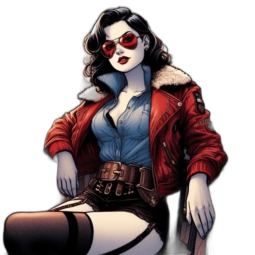 jacket, comic book art, concept art, cartoon transparent PNG cut-out