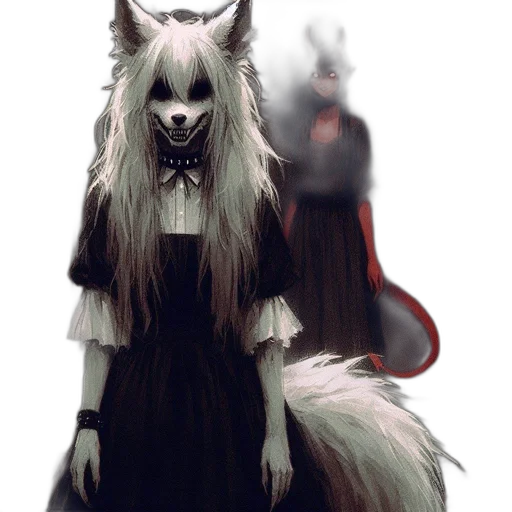 mask, creature, staff, dress transparent PNG cut-out
