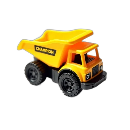 car, 3d render, yellow, toy transparent PNG cut-out