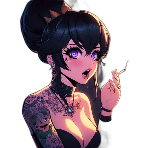 dress, staff, jewelry, anime transparent PNG cut-out