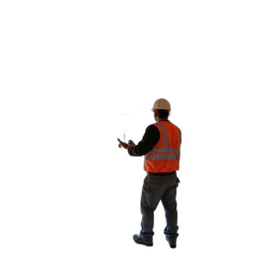 staff, jacket, robot, hat transparent PNG cut-out