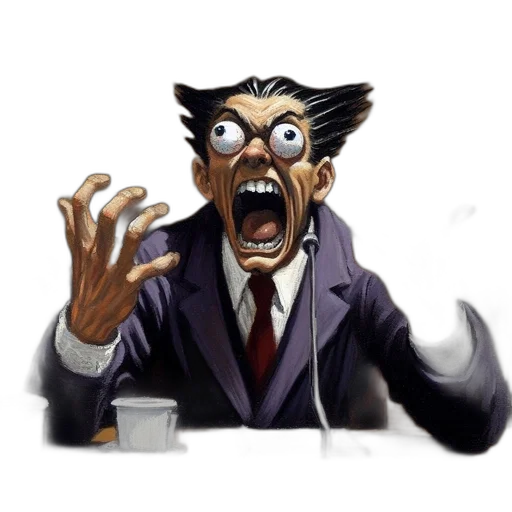 staff, face, comic book art, concept art transparent PNG cut-out