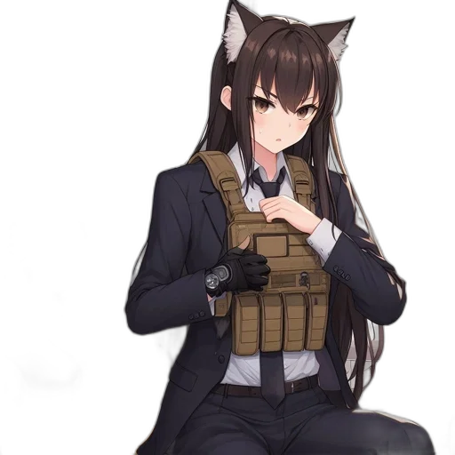 jacket, weapon, animal, staff transparent PNG cut-out