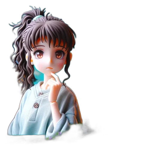 staff, vaporwave, 3d render, anime transparent PNG cut-out
