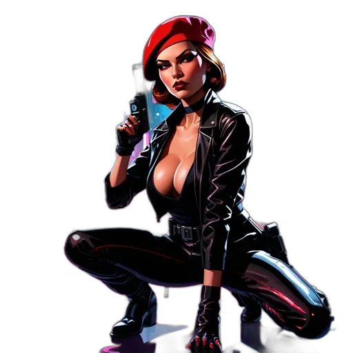 jacket, weapon, comic book art, concept art transparent PNG cut-out