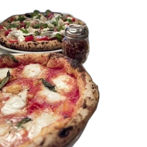 food, three, pizzas, table transparent PNG cut-out