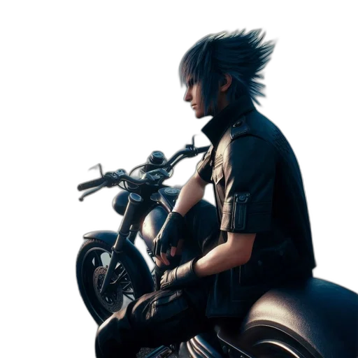 weapon, hair, jacket, concept art transparent PNG cut-out