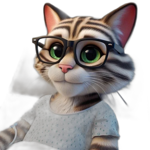 staff, animal, 3d render, cartoon transparent PNG cut-out