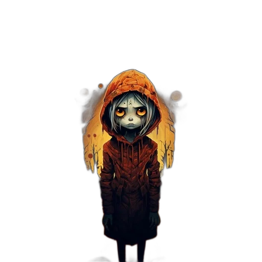 mask, creature, face, jacket transparent PNG cut-out