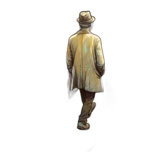 jacket, staff, hat, umbrella transparent PNG cut-out
