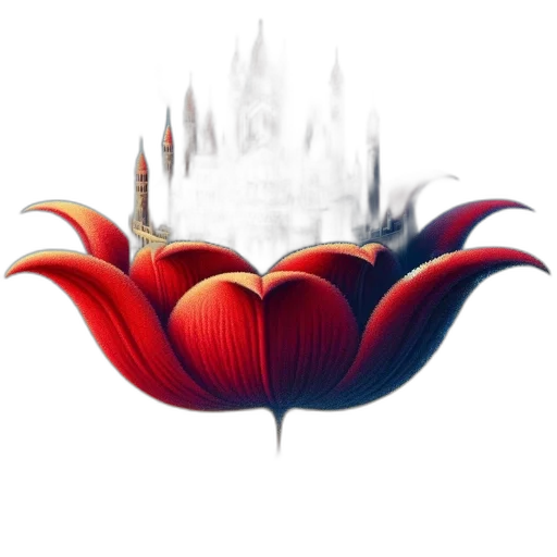 flower, crown, staff, fantasy art transparent PNG cut-out