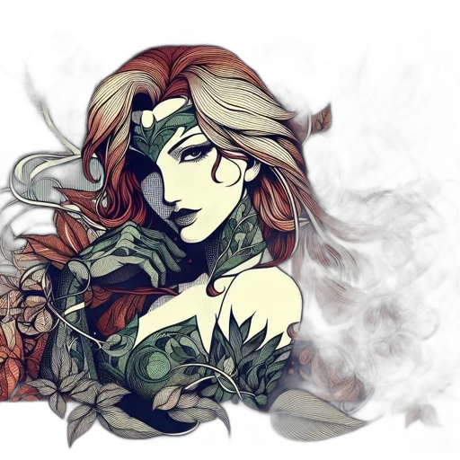 crown, mask, flower, fantasy art transparent PNG cut-out