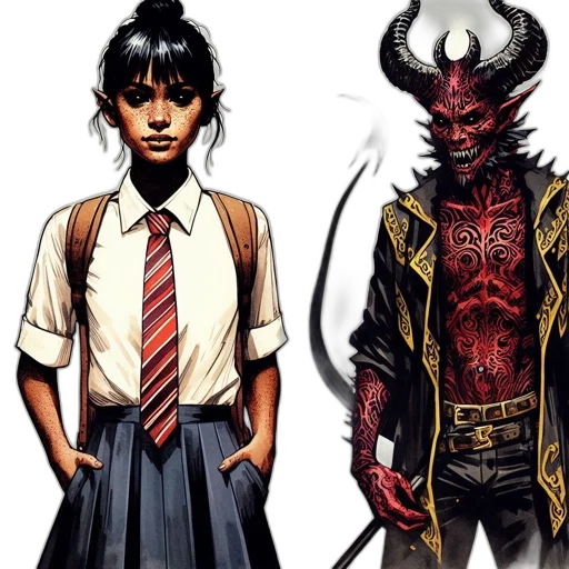 comic book art, concept art, fantasy art, anime transparent PNG cut-out