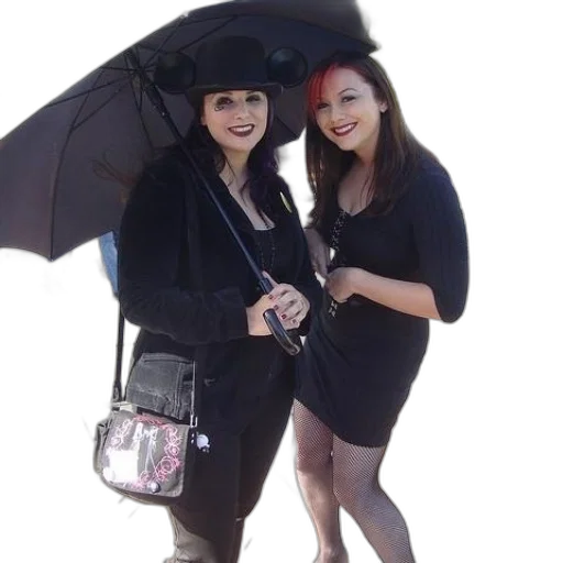 umbrella, staff, dress, hat transparent PNG cut-out
