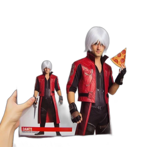 jacket, food, weapon, 3d render transparent PNG cut-out